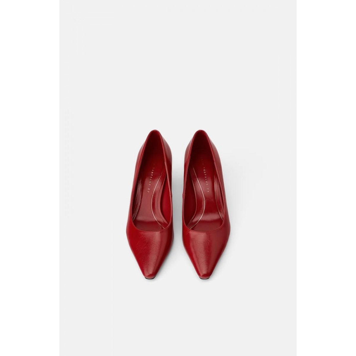 Zara Block-Heel Shoes (Red)