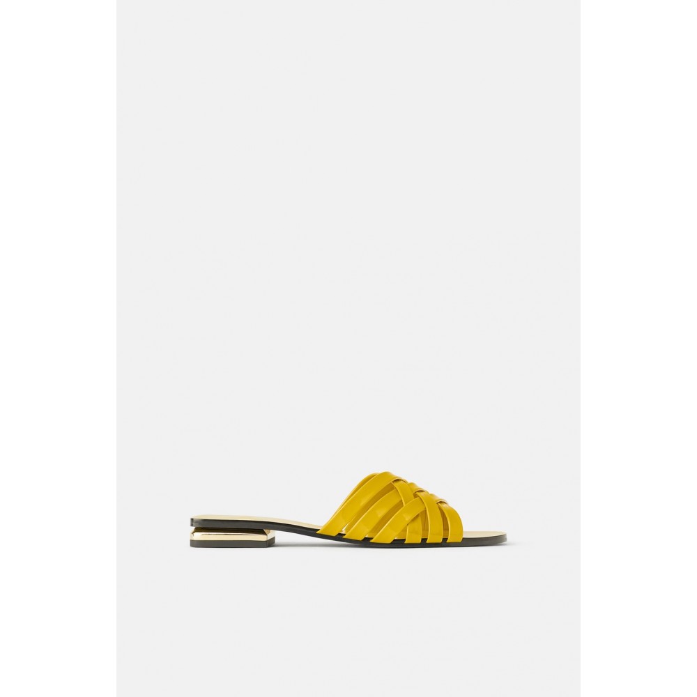 Zara Glossy sandals (Yellow)