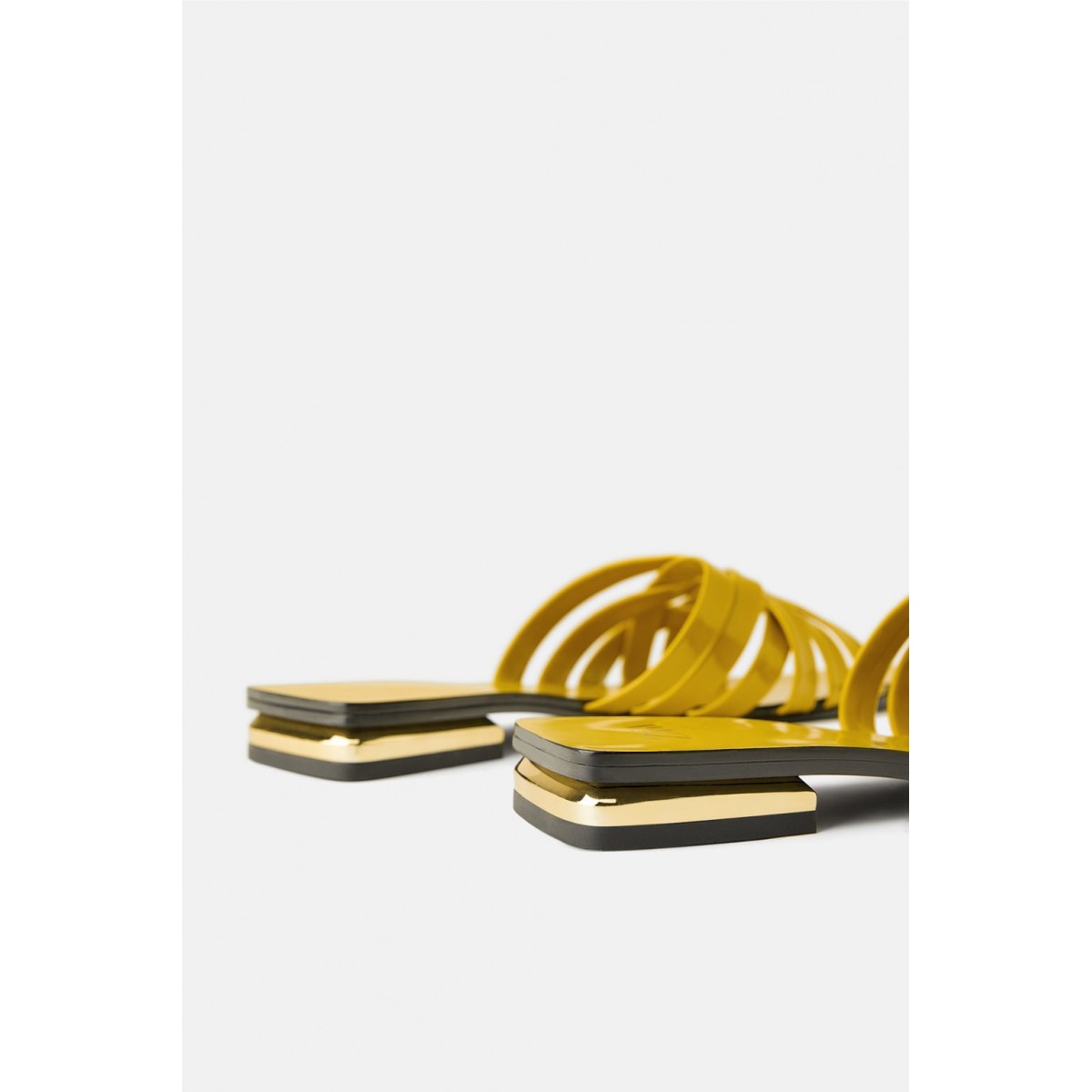 Zara Glossy sandals (Yellow)