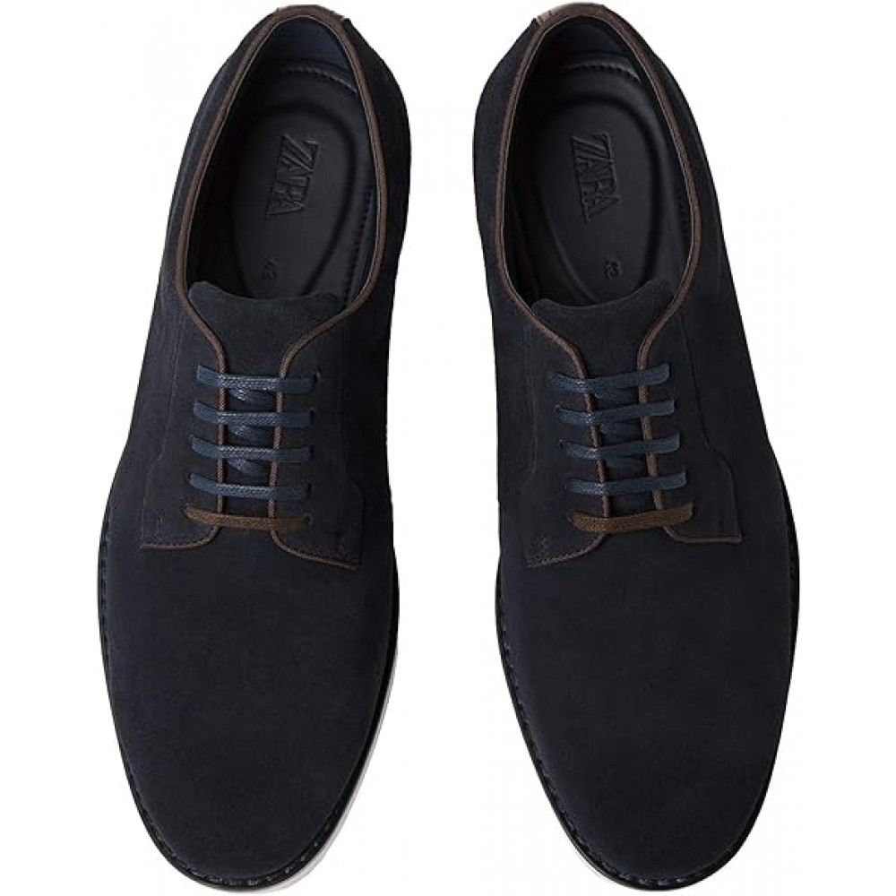 Zara Men Blue split suede leather sport shoes