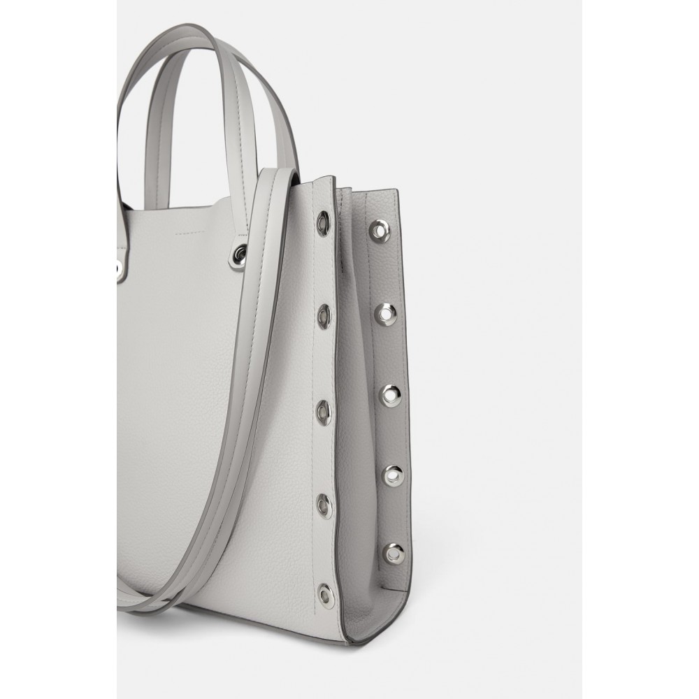 Zara Square Tote Bag with Eyelets