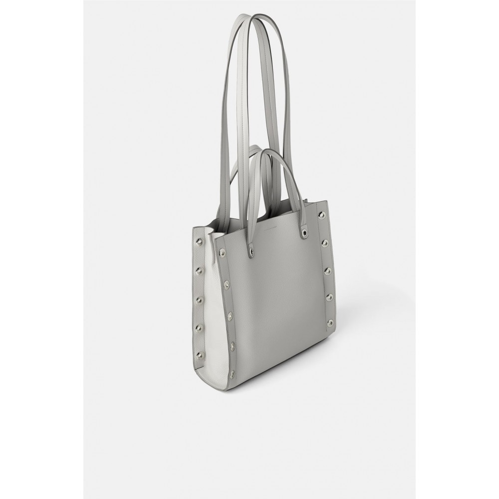 Zara Square Tote Bag with Eyelets