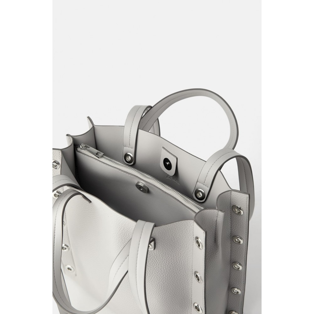 Zara Square Tote Bag with Eyelets