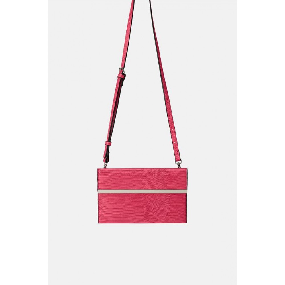 Zara Animal Print Double-Purse Crossbody Bag
