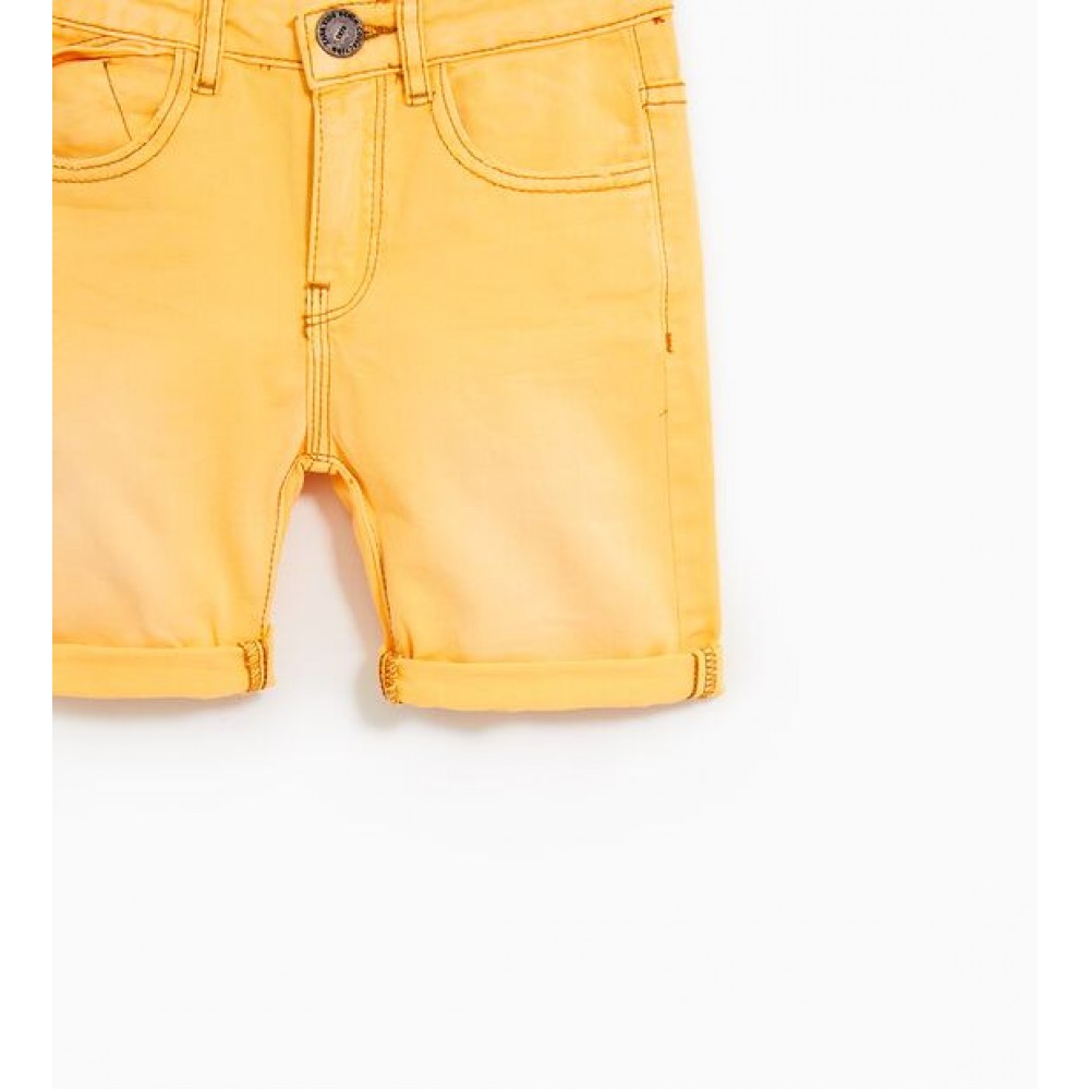 Zara Twill Denim Bermuda Shorts