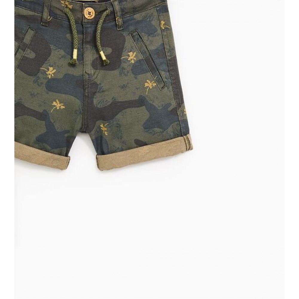 Zara Camouflage Bermuda Shorts