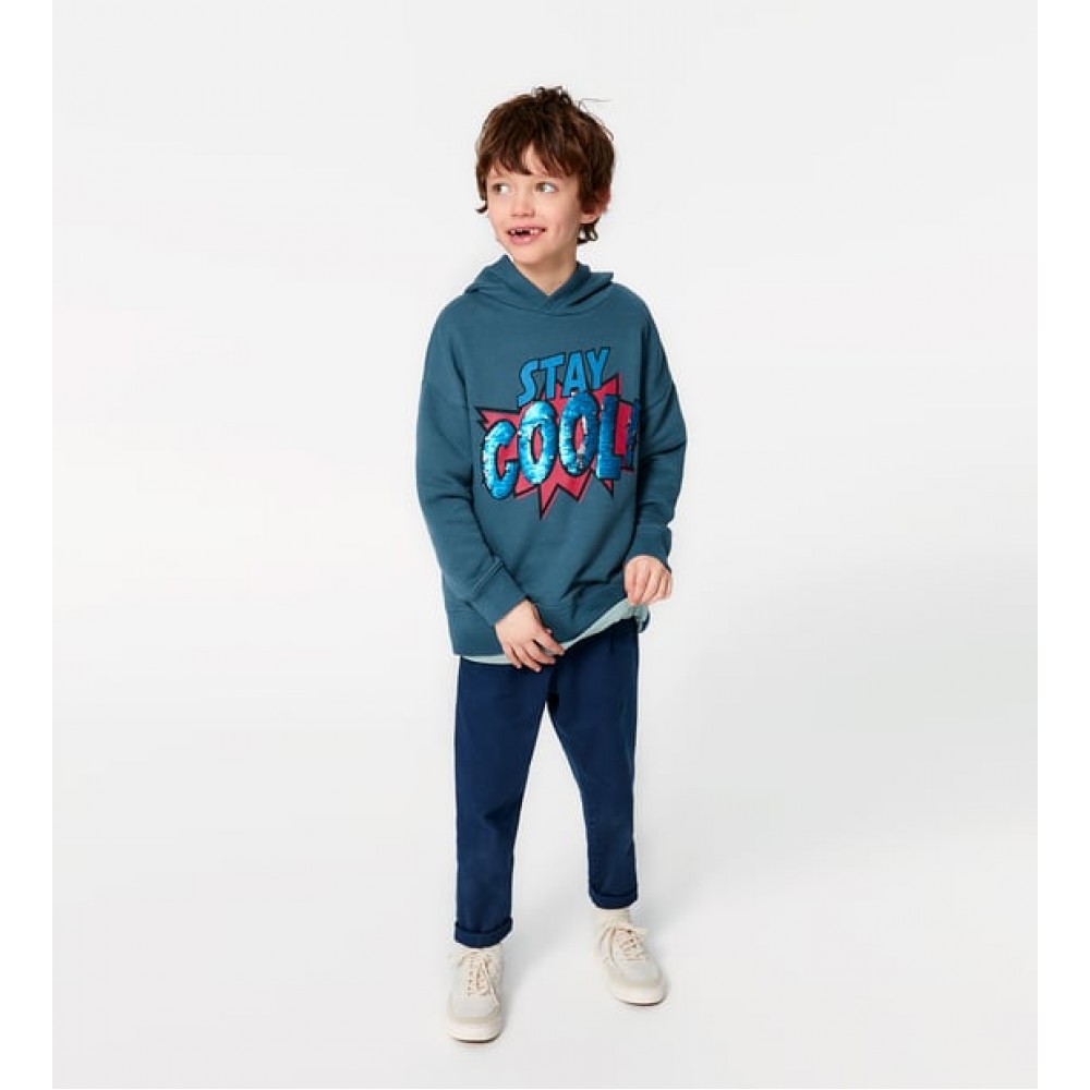 Zara "Stay Cool" Sweatshirt With Reversible Sequins