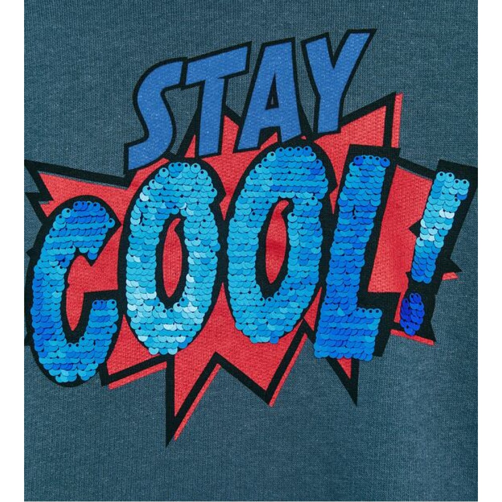Zara "Stay Cool" Sweatshirt With Reversible Sequins