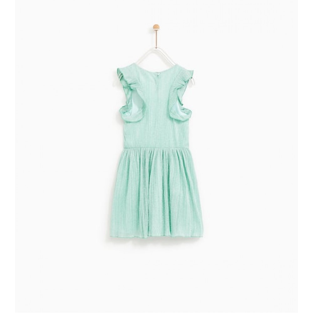 Zara Shiny Pleated Dress
