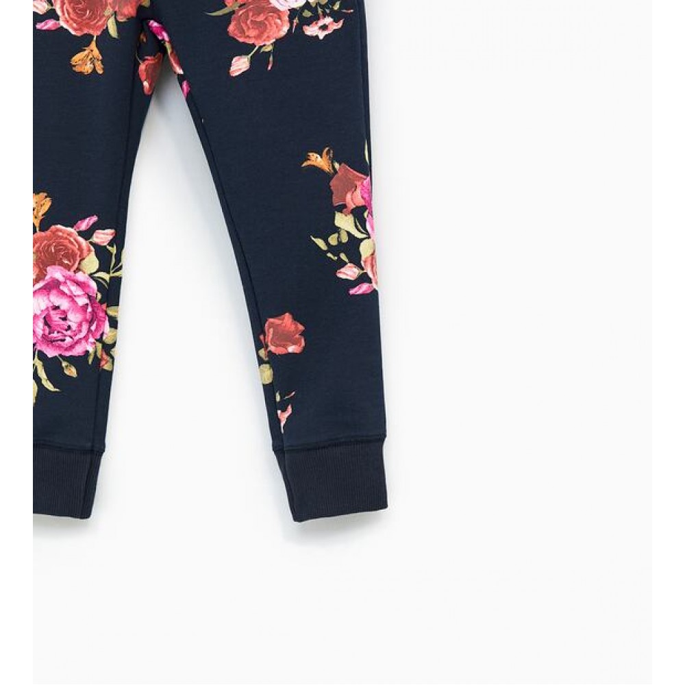 Zara Floral Jersey Trouser