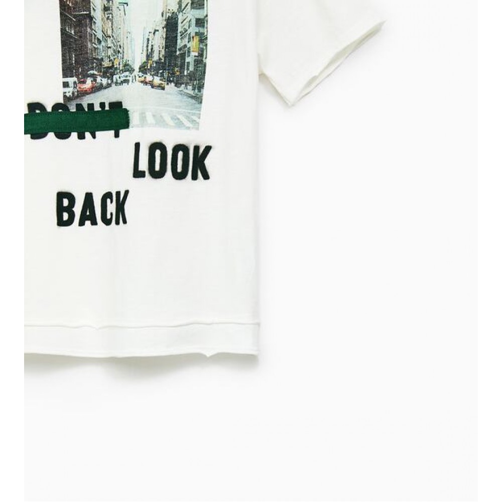Zara Top With Text On Back