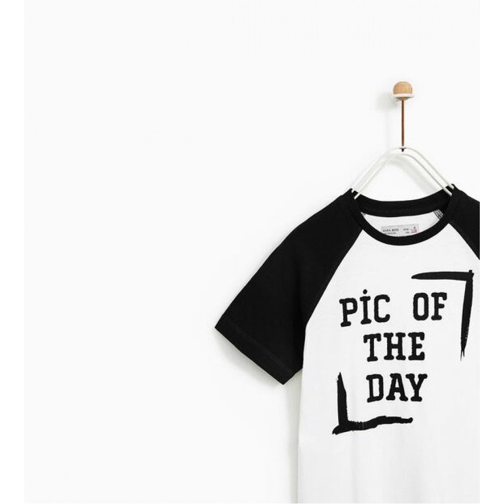 Zara Pic Of The Day’ Slogan T-Shirt