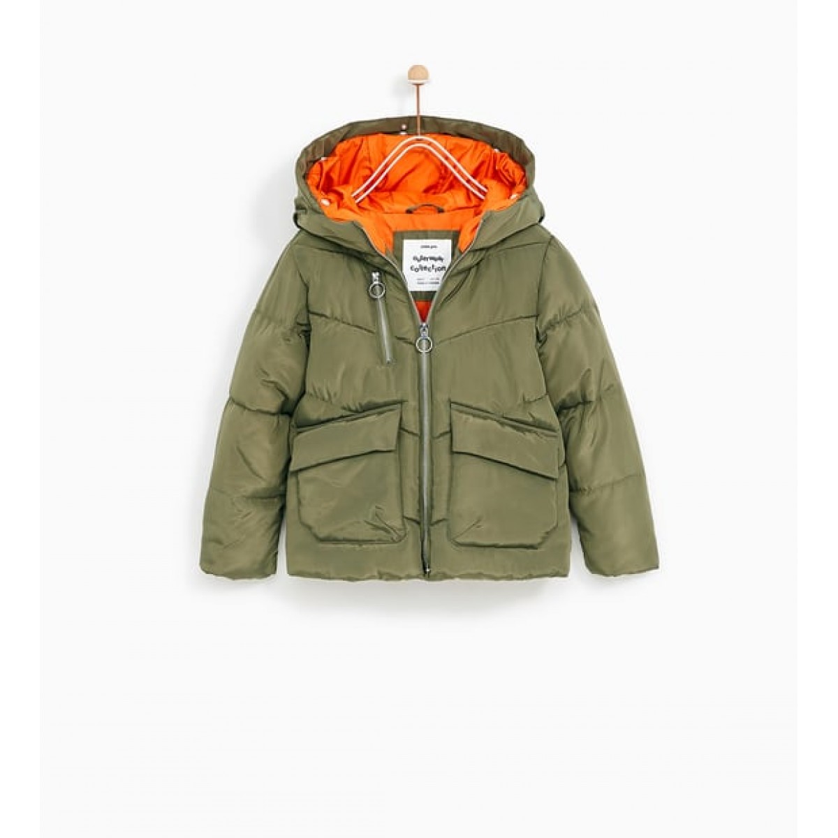 Zara Puffer Jacket With Hood