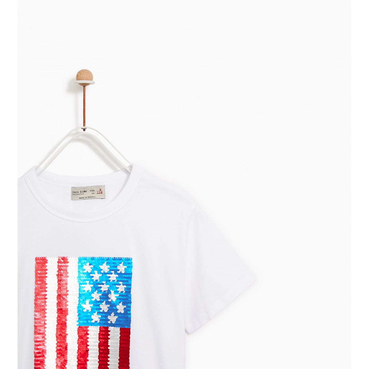 Zara T-Shirts With Sequinned Flag
