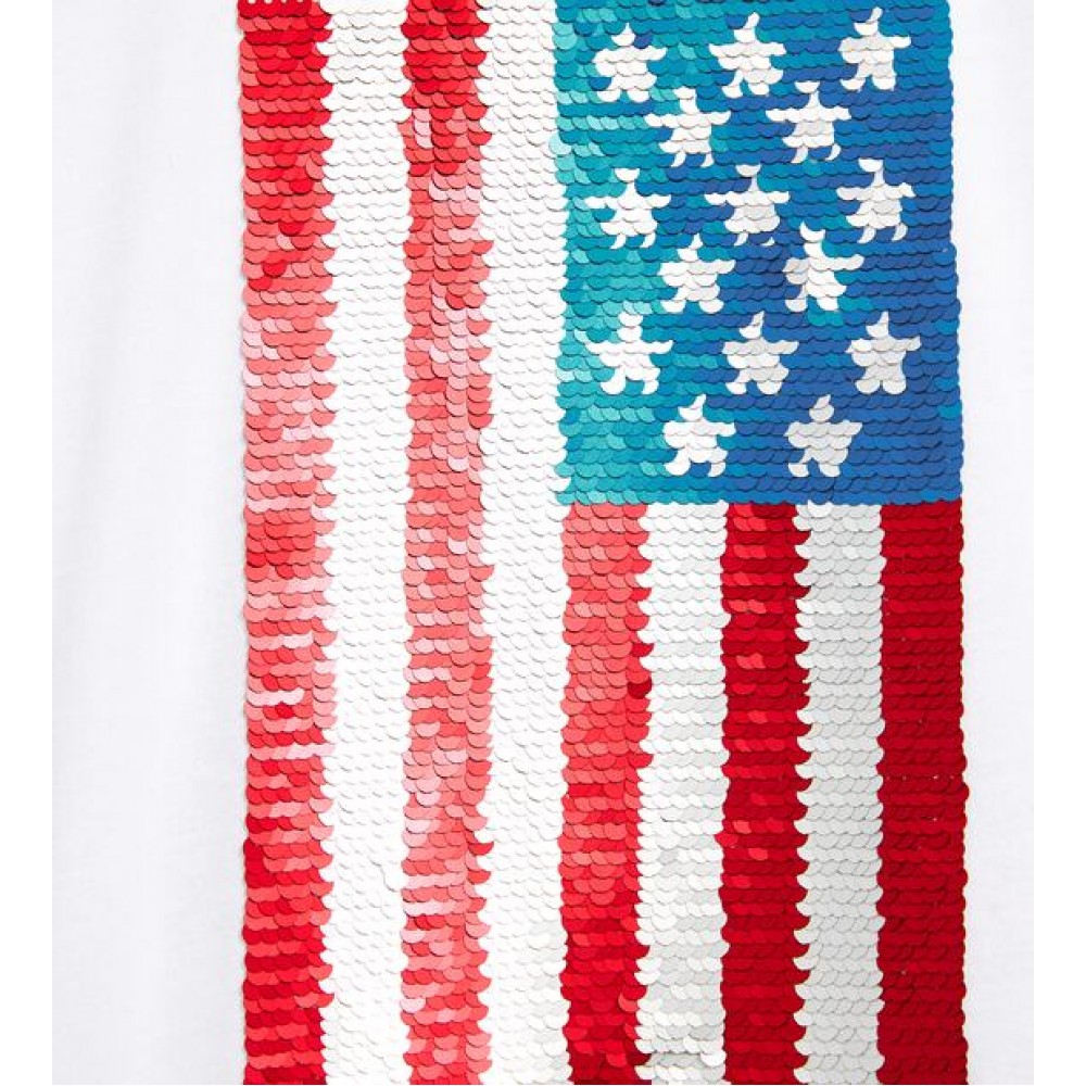 Zara T-Shirts With Sequinned Flag