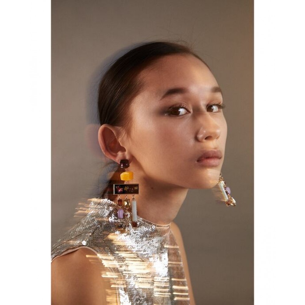 Zara Geometric Dangle Earrings