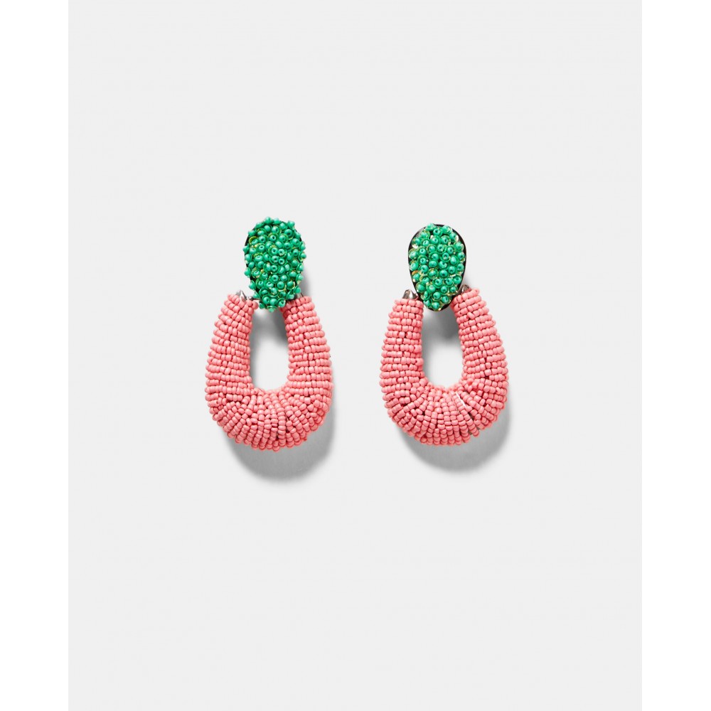 Zara Two Tone Hoop Style Earrings