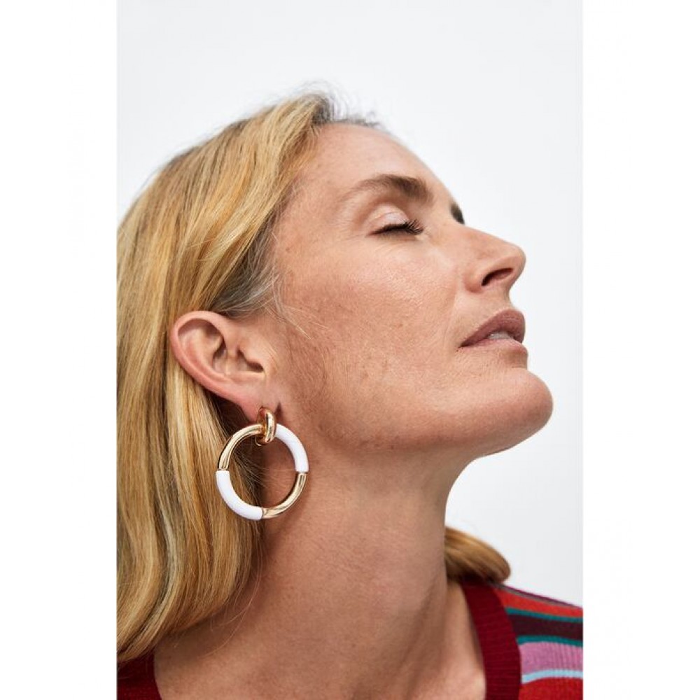 Zara Contrasting Hoop Earrings