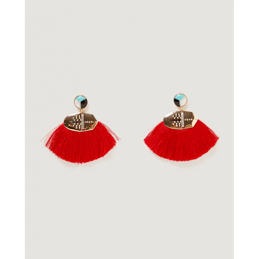 Zara Frontal Hoop Earrings With Rhinestones