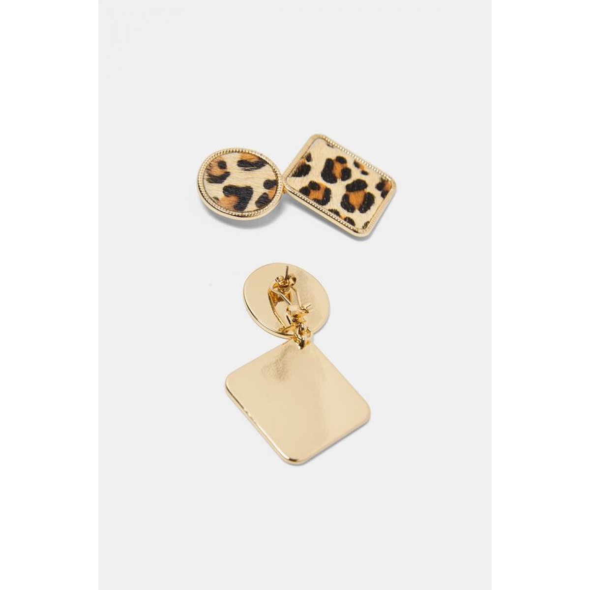 leopard earrings zara