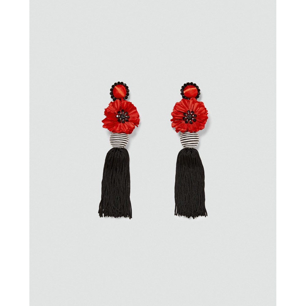 Zara Fringed Flower Earrings
