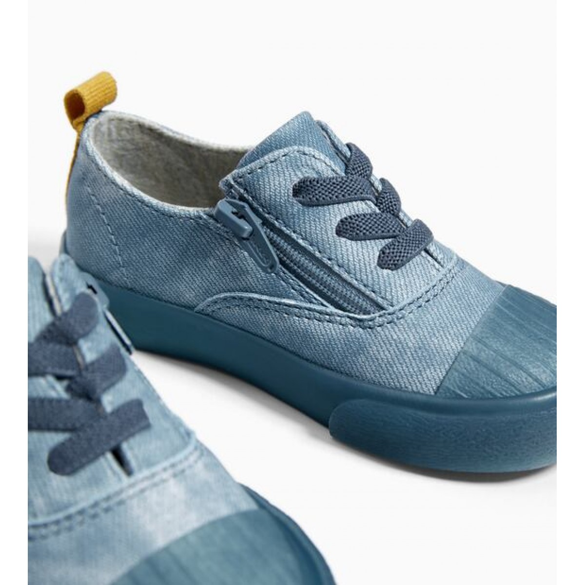 Zara Blue Lace-up Sneakers