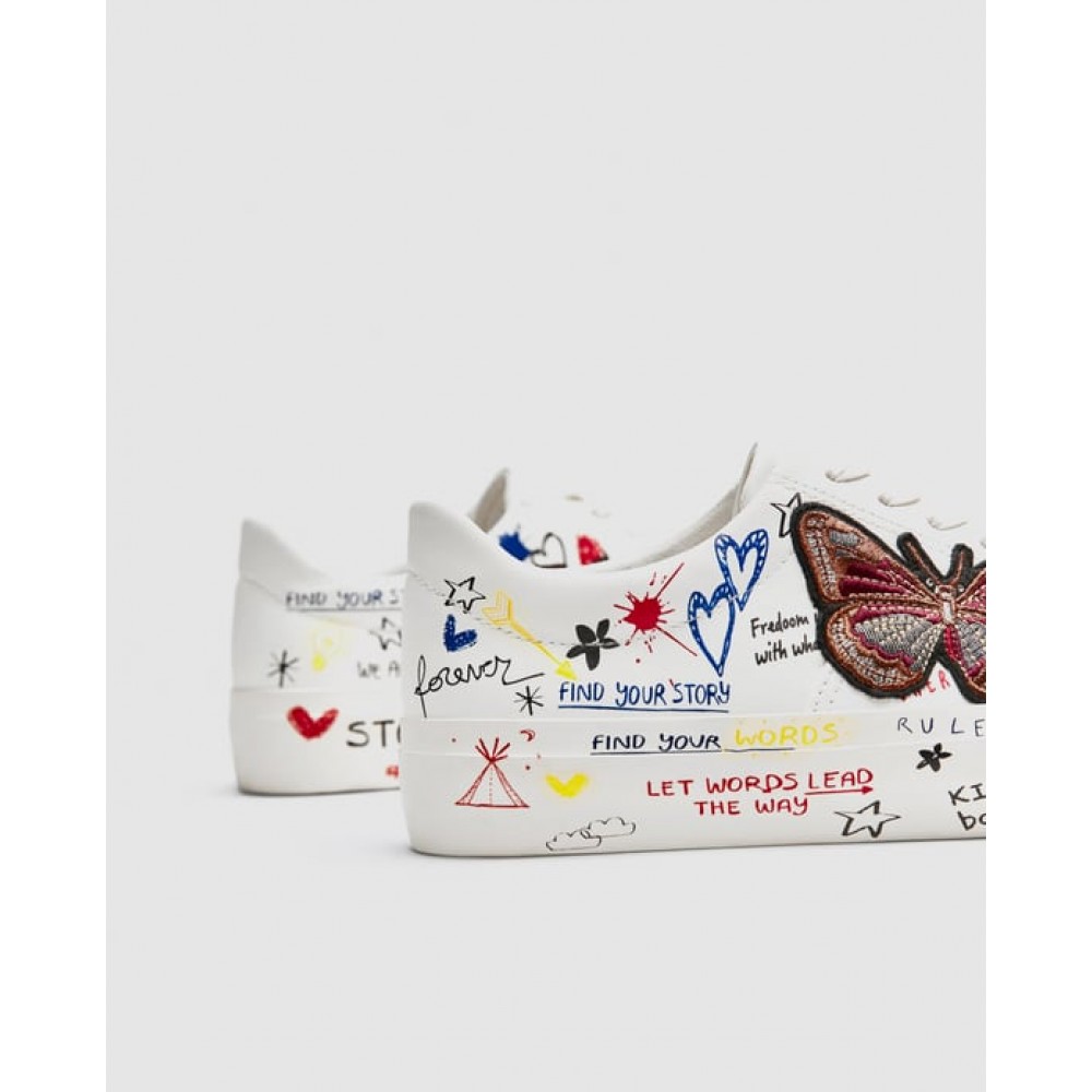 Zara Graffiti Plimsolls