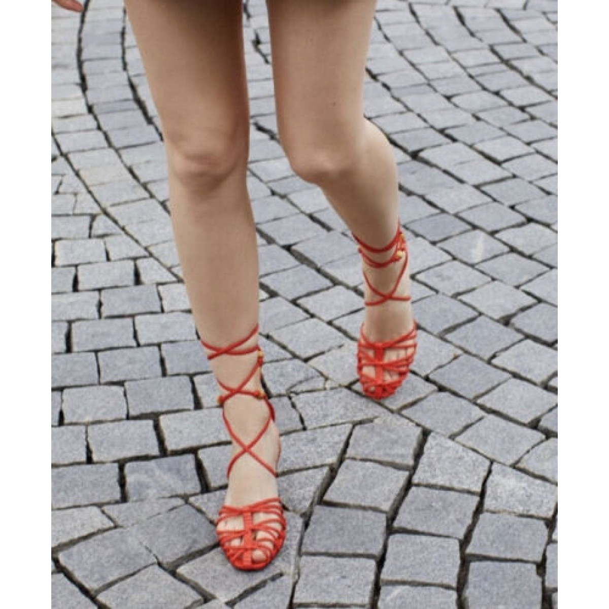 Zara Red Heeled Sandal 