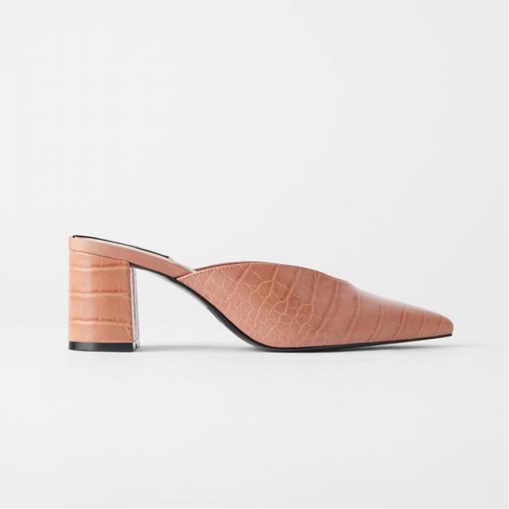 Zara Mid Heel Mules