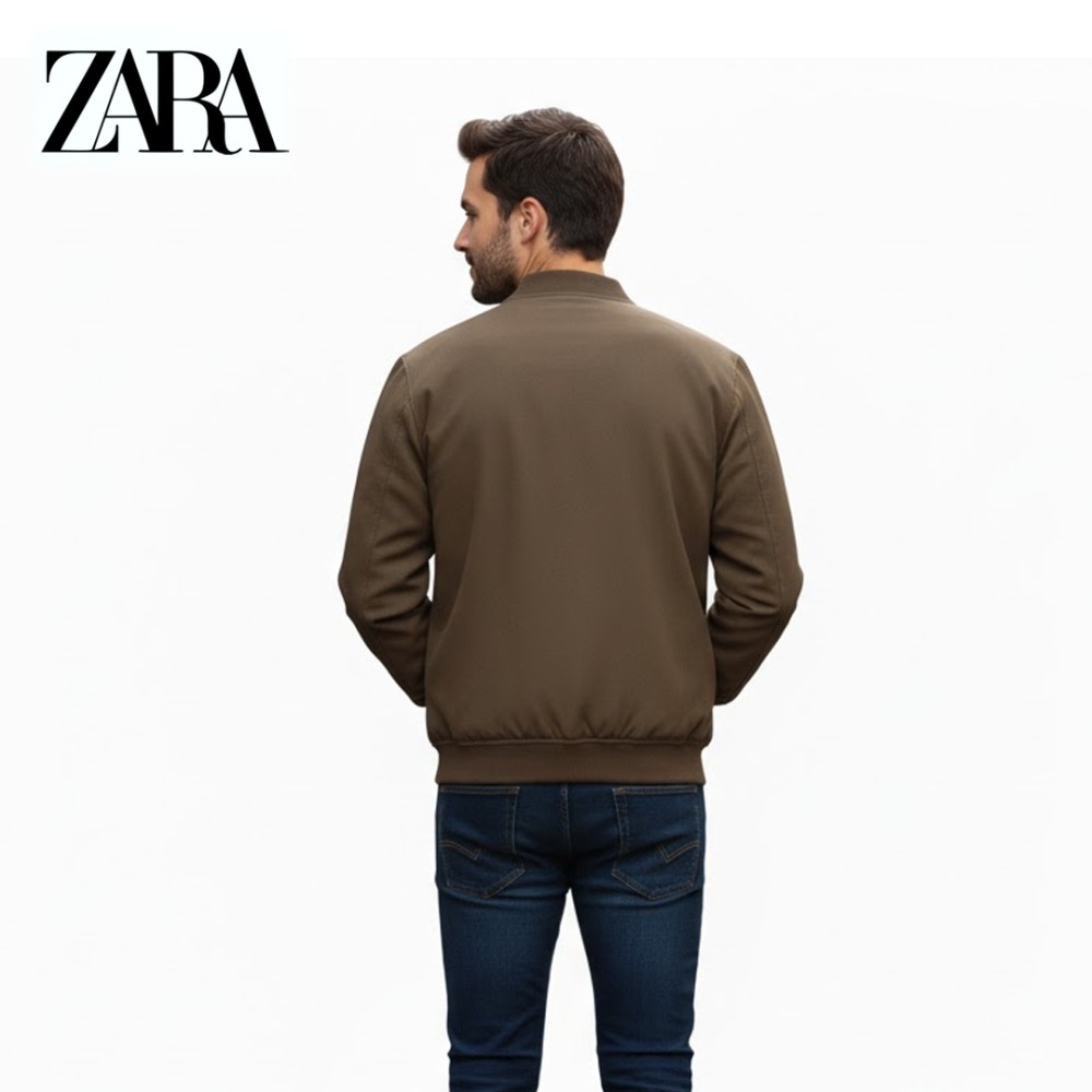 Zara Men Technical bomber jacket Green