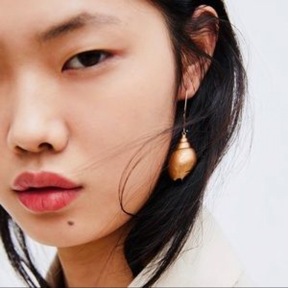 Zara Gold-Toned Seashell Earrings